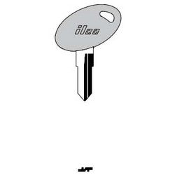 Kaba Ilco BAU4-P NP A04 | Key Blank, Brass, Plastic Head, Nickel Plated, 4 Price Group, For Bauer RV300