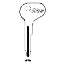 Kaba Ilco BMW1 NP A05 | Vehicle Key Blank, Brass, Nickel Plated, 5 Price Group, For BMW