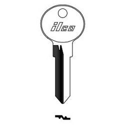 Kaba Ilco BMW2 NP A03 | Vehicle Key Blank, Brass, Nickel Plated, 3 Price Group, For BMW, BMW Motorcycle