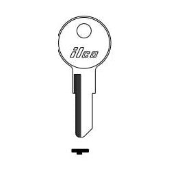 Kaba Ilco C1041N NP A08 | Cylinder Lock Key Blank, Brass, Nickel Plated, 8 Price Group, For Chicago