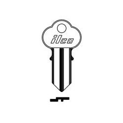 Kaba Ilco CC30 NP A15 | Cylinder Lock Key Blank, Double-Sided, Brass, Nickel Plated, 15 Price Group, For Chicago