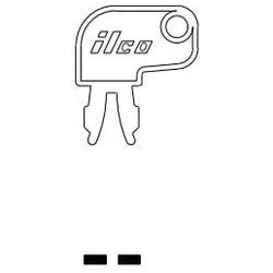 Kaba Ilco CNA2 ST A12 | Vehicle Key Blank, Steel, Nickel Plated, 12 Price Group, For Caterpillar