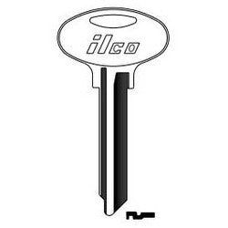 Kaba Ilco CR1176 NP A05 | Cylinder Lock Key Blank, Brass, Nickel Plated, 5 Price Group, For Kwikset