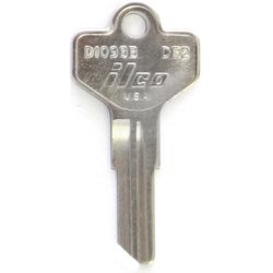 Kaba Ilco D1098B NP A06 | Cylinder Lock Key Blank, Brass, Nickel Plated, 6 Price Group, For Dexter/Master