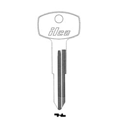 Kaba Ilco DA24 NP A04 | Vehicle Key Blank, Brass, Nickel Plated, 4 Price Group, For Nissan
