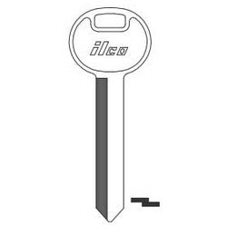 Kaba Ilco DA33 NP A07 | Vehicle Key Blank, Brass, Nickel Plated, 7 Price Group, For Nissan