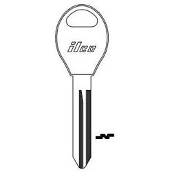 Kaba Ilco DA34 NP A04 | Vehicle Key Blank, Brass, Nickel Plated, 4 Price Group, For Nissan