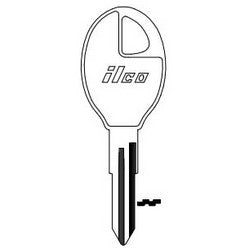 Kaba Ilco DA38 NP A04 | Vehicle Key Blank, Brass, Nickel Plated, 4 Price Group, For Nissan