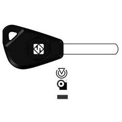 Kaba Ilco DAT17T13 NS | Vehicle Key Blank, Transponder Key, Special Key Machine, Brass, Nickel Plated, For Subaru
