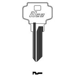 Kaba Ilco DE6-BR-250PK BR A33 | Cylinder Lock Key Blank, Natural Brass, 33 Price Group, For Adams Rite/Dexter/Master, 250 each per Pack