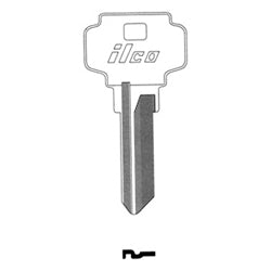 Kaba Ilco DE6-BR BR A34 | Cylinder Lock Key Blank, Natural Brass, 34 Price Group, For Adams Rite/Dexter/Master