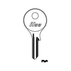 Kaba Ilco DM10 NP A14 | Cylinder Lock Key Blank, Brass, Nickel Plated, 14 Price Group, For Dom