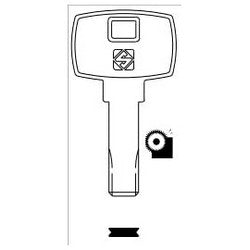 Kaba Ilco DM22-SI NP A22 | Cylinder Lock Key Blank, Brass, Nickel Plated, 22 Price Group, For Dom