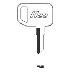 Kaba Ilco E1098JD NP A04 | Vehicle Key Blank, Brass, Nickel Plated, 4 Price Group, For John Deere