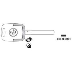 Kaba Ilco EB3-N-SUB1 NS A41 | Vehicle Key Blade, N, Nickel Silver, 61 Price Group, For Subaru
