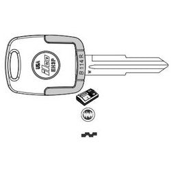 Kaba Ilco EK3P-B114R NP A62 | Vehicle Key, W, Electronic, Cloning Tool, Brass, Nickel Plated, 62 Price Group, For Saturn VUE