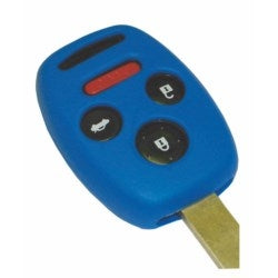 Kaba Ilco FJ-HNDAD44-BLUE A72 | Vehicle Remote Key Fob Cover, Integrated Remote Keyless Entry, 4-Button, Blue, For Honda