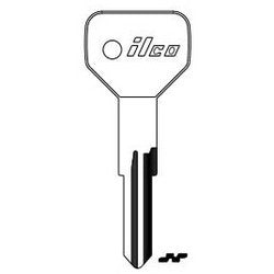 Kaba Ilco FT48 NP A13 | Vehicle Key Blank, Brass, Nickel Plated, 13 Price Group, For Alfa Romeo