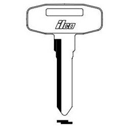 Kaba Ilco FU2 NP A12 | Vehicle Key Blank, Brass, Nickel Plated, 12 Price Group, For Mitsubishi