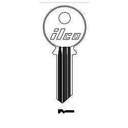 Kaba Ilco GE15 NP A20 | Cylinder Lock Key Blank, Brass, Nickel Plated, 15 Price Group, For Gege