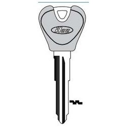 Kaba Ilco H65-P NP A09 | Vehicle Key Blank, Plastic Head, Brass, Nickel Plated, 9 Price Group, For Ford