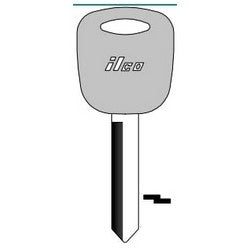 Kaba Ilco H71-P NP A10 | Vehicle Key Blank, Plastic Head, Brass, Nickel Plated, 10 Price Group, For Ford