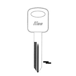 Kaba Ilco H75 NP A05 | Vehicle Key Blank, Brass, Nickel Plated, 5 Price Group, For Ford