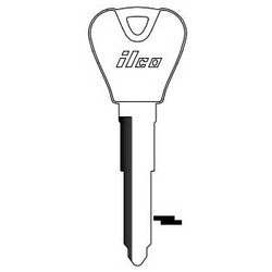 Kaba Ilco H76 NP A05 | Vehicle Key Blank, Brass, Nickel Plated, 5 Price Group, For Ford