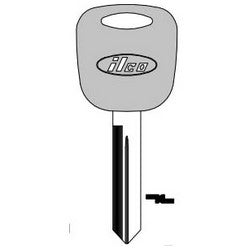 Kaba Ilco H78-P NP A09 | Vehicle Key Blank, Plastic Head, Brass, Nickel Plated, 9 Price Group, For Ford