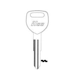 Kaba Ilco HD103-NP NP A36 | Vehicle Key Blank, Brass, Nickel Plated, 36 Price Group, For Honda Automobile