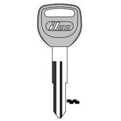 Kaba Ilco HD103-P NP A09 | Vehicle Key Blank, Plastic Head, Brass, Nickel Plated, 9 Price Group, For Honda Automobile