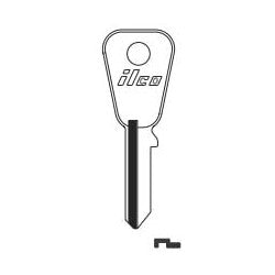 Kaba Ilco HD47 NP A14 | Vehicle Key Blank, Brass, Nickel Plated, 14 Price Group, For Honda Motorcycle