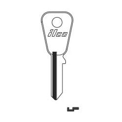 Kaba Ilco HD48 NP A14 | Vehicle Key Blank, Brass, Nickel Plated, 14 Price Group, For Honda Motorcycle
