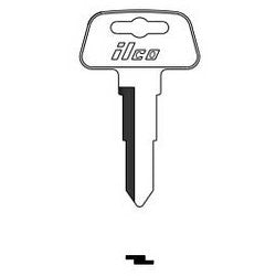Kaba Ilco HD58 NP A12 | Vehicle Key Blank, Brass, Nickel Plated, 12 Price Group, For Honda Motorcycle