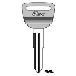 Kaba Ilco HD91-P NP A09 | Vehicle Key Blank, Plastic Head, Brass, Nickel Plated, 9 Price Group, For Honda Automobile