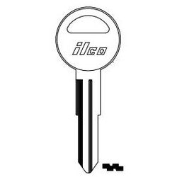 Kaba Ilco HD95 NP A12 | Vehicle Key Blank, Brass, Nickel Plated, 12 Price Group, For Honda Automobile
