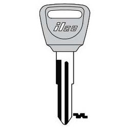 Kaba Ilco HD96-P NP A10 | Vehicle Key Blank, Plastic Head, Brass, Nickel Plated, 10 Price Group, For Acura