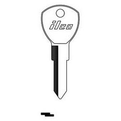 Kaba Ilco HF22 NP A22 | Vehicle Key Blank, Brass, Nickel Plated, 22 Price Group, For Ford International