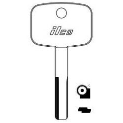 Kaba Ilco HF56 NP A19 | Vehicle Key Blank, Special Key Machine, Brass, Nickel Plated, 19 Price Group, For Vauxhall