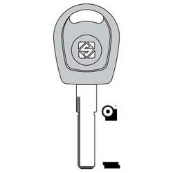 Kaba Ilco HU66-CP NS A41 | Vehicle Key Blank, Chipless Key, Brass, Nickel Plated, 61 Price Group, For VW