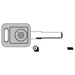 Kaba Ilco HU66AT6 NS | Vehicle Key Blank, Brass, Nickel Plated, For Audi