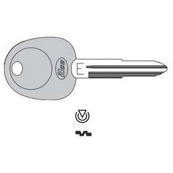 Kaba Ilco HY021-PT NP | Vehicle Key Blank, Transponder Key, Natural Nickel Silver, For Hyundai