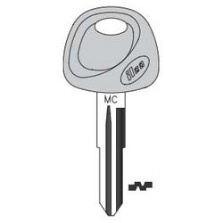 Kaba Ilco HY16-P NP A11 | Vehicle Key Blank, Plastic Head, Natural Brass, 11 Price Group, For Hyundai