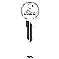Kaba Ilco HYD12 NP A13 | Vehicle Key Blank, Brass, Nickel Plated, 13 Price Group, For Harley Davidson, Suzuki Motorcycle
