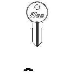 Kaba Ilco ILL1 NP A15 | Cylinder Lock Key Blank, Brass, Nickel Plated, 15 Price Group, For Illinois