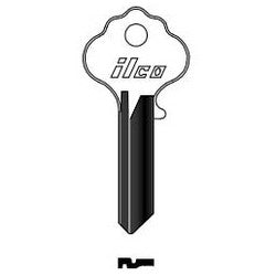 Kaba Ilco IN3-BR BR A34 | Cylinder Lock Key Blank, Natural Brass, 34 Price Group, For Ilco