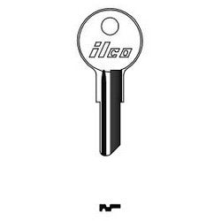 Kaba Ilco IN8-BR BR A34 | Cylinder Lock Key Blank, Natural Brass, 34 Price Group, For Ilco