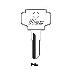 Kaba Ilco K1122B NP A13 | Cylinder Lock Key Blank, Brass, Nickel Plated, 13 Price Group, For Bargman