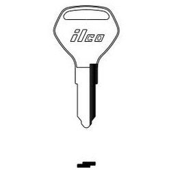 Kaba Ilco KA13 NP A08 | Vehicle Key Blank, Brass, Nickel Plated, 8 Price Group, For Kawasaki