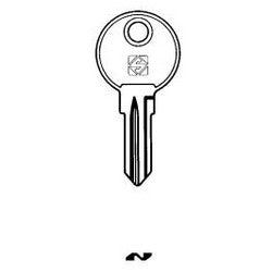 Kaba Ilco KI10R NP A22 | Vehicle Key Blank, Brass, Nickel Plated, 23 Price Group, For Gas Cap Lock